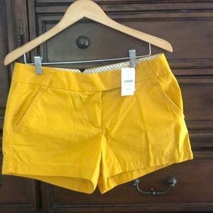 J Crew Factory yellow shorts NWT Sz 10